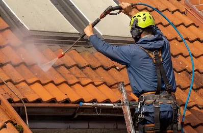 Démoussage et hydrofuge de toiture à Roquefixade